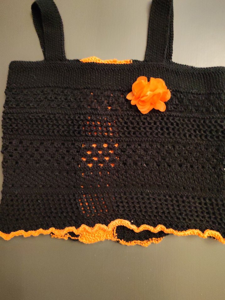 Siyah Dantel Detaylı Kız Çocuk Örgü straplez bluz - Görsel 2