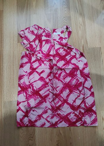 Pembe Tie-Dye Desenli Tunik