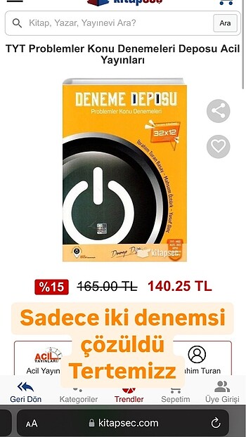 Acil yayınları deneme deposu