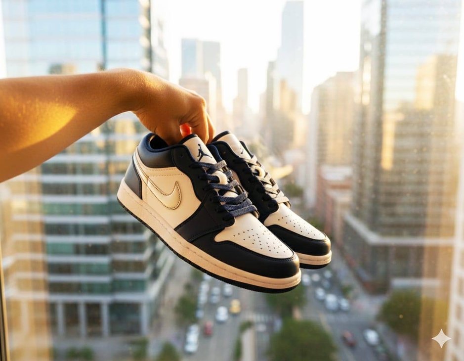 Lacivert Beyaz Bağcıklı Erkek Spor Ayakkabı - Görsel 2