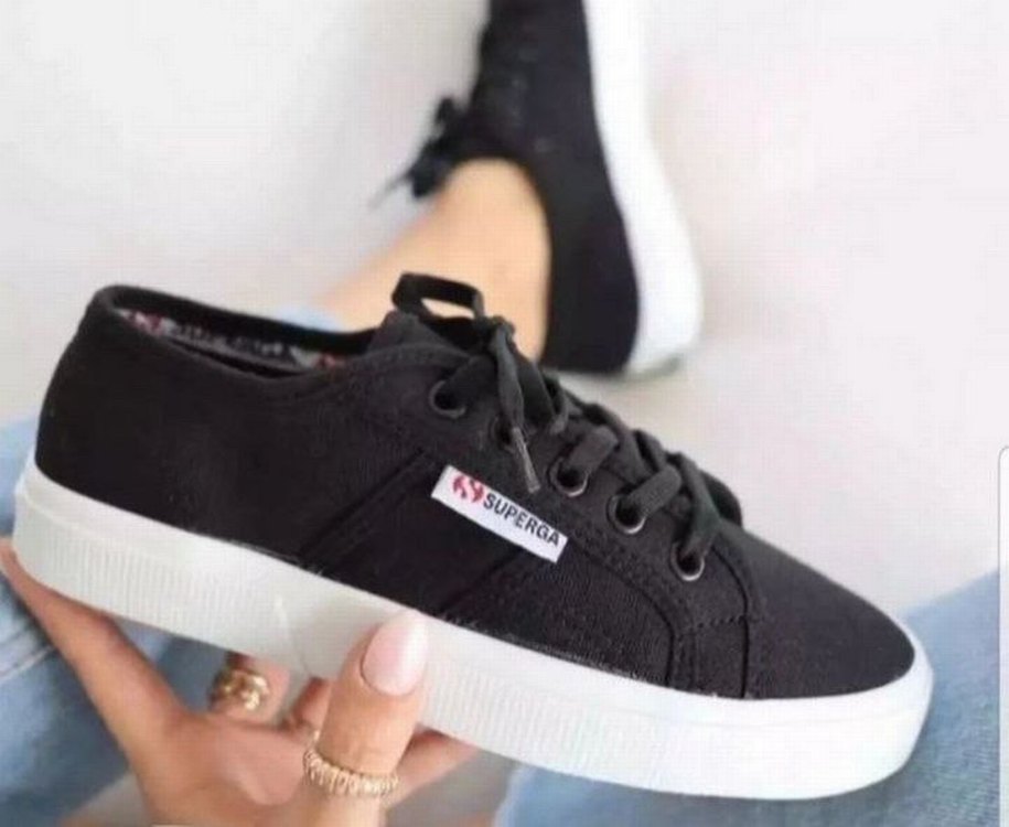 Siyah Erkek Spor Ayakkabı Velcro Detaylı - Görsel 2