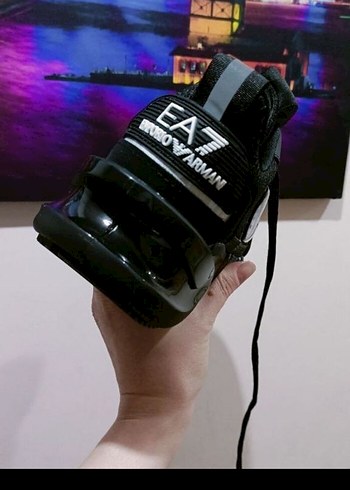 Siyah EA7 Emporio Armani Bağcıklı Spor Ayakkabı - Görsel 5