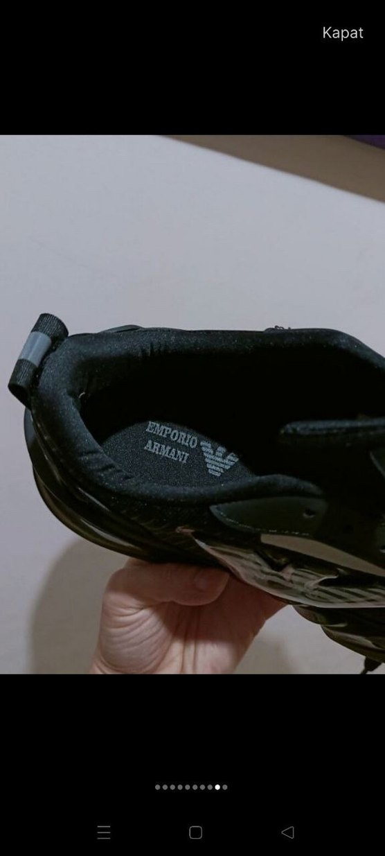 Siyah EA7 Emporio Armani Bağcıklı Spor Ayakkabı - Görsel 4