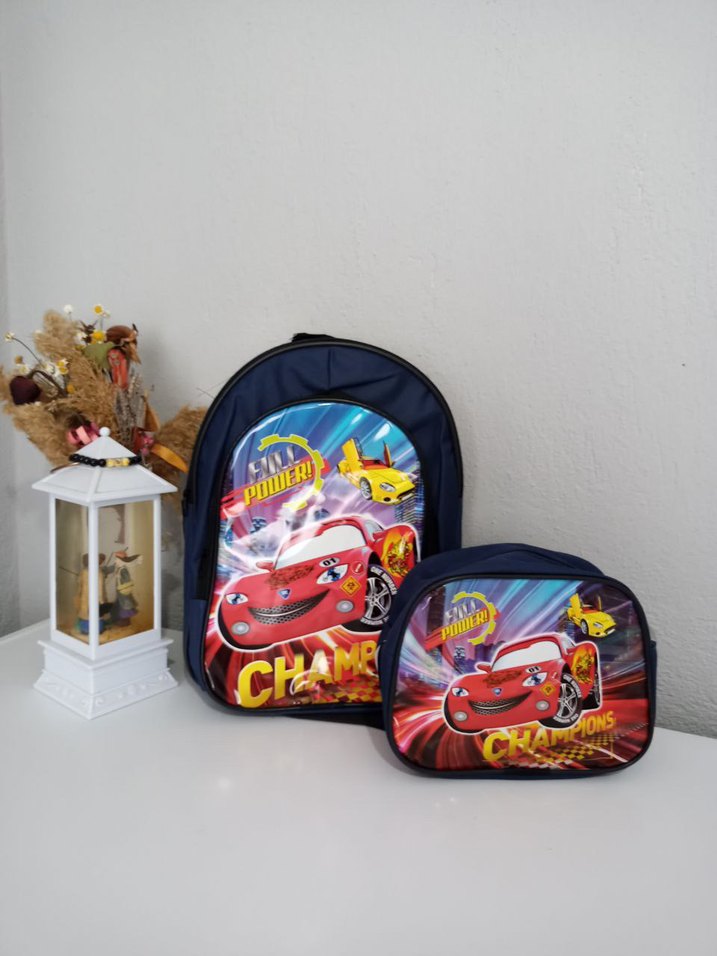 Renkli Unicorn ve Hayvan Desenli Okul Çantası - Görsel 2