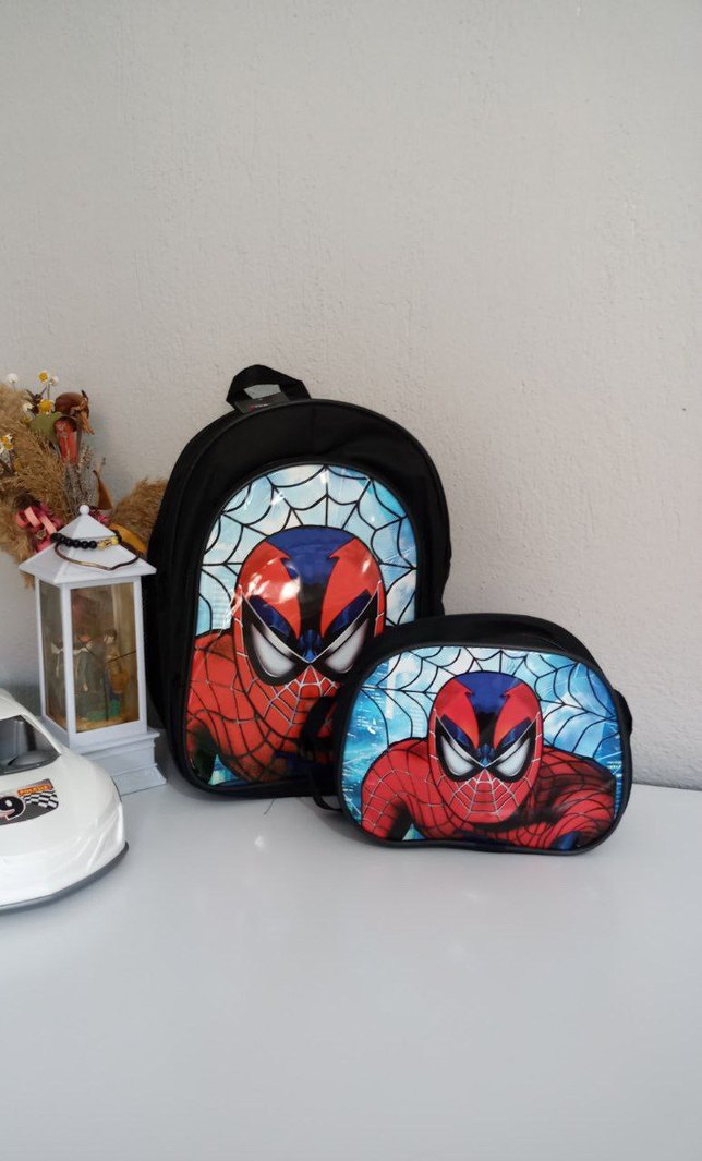 Renkli Unicorn ve Hayvan Desenli Okul Çantası - Görsel 3