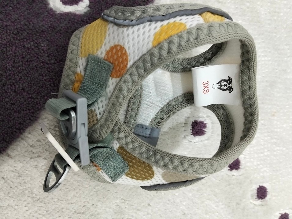 Gri Yumuşak Kumaşlı Köpek Göğüs Tasması - Görsel 2