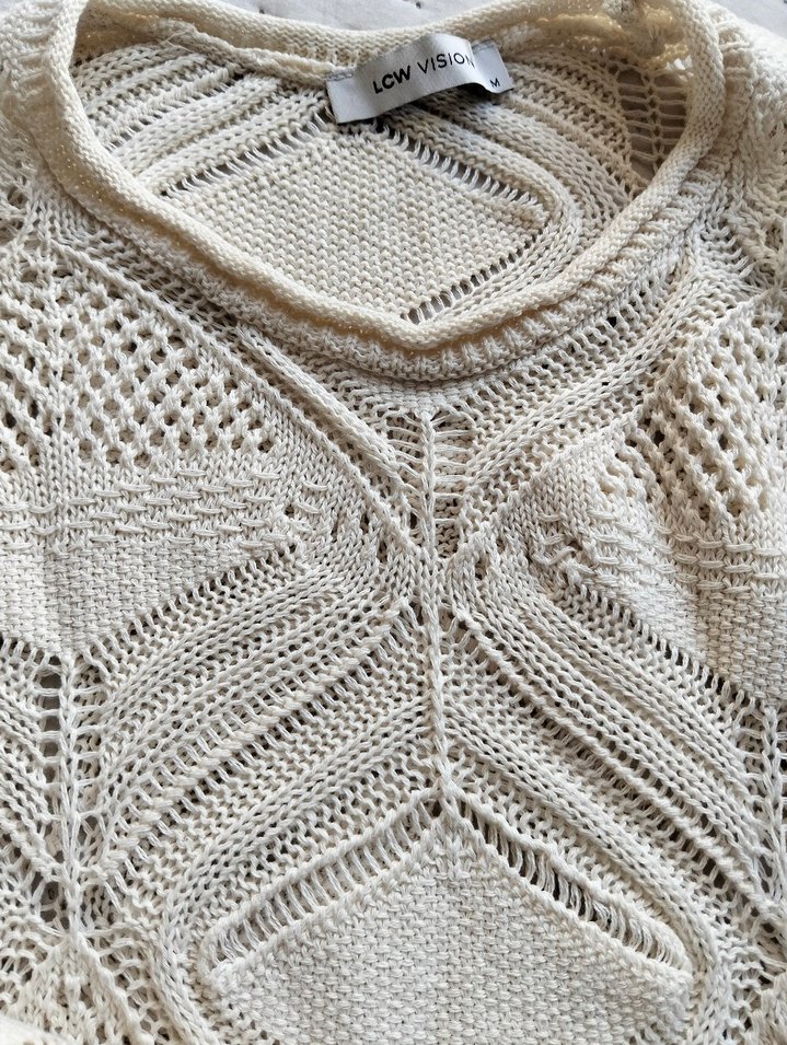 Gri Bohem Örgü Kadın Kazak - Görsel 2