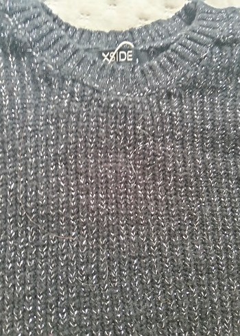 Gri Örgü Kadın Uzun Kollu Kazak - Görsel 2