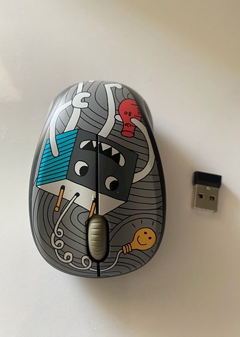 Gri Kablosuz Mouse, Renkli Tasarımlı