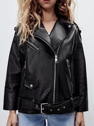 xs Beden Zara Oversize Suni Deri Ceket