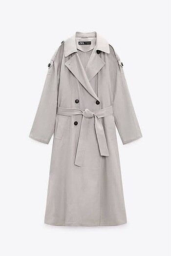 Zara Keten Kemerli Trençkot