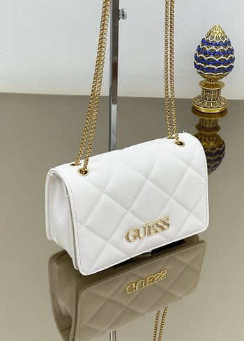 Guess Zincir Detaylı Mavi Guess Kadın askılı çapraz Çanta