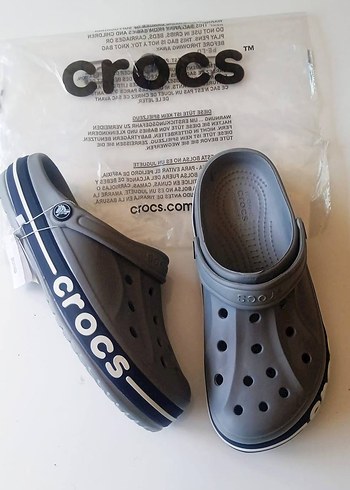 45 Beden gri Renk Gri Crocs Erkek Terlik Bantlı 45-46 numaralar
