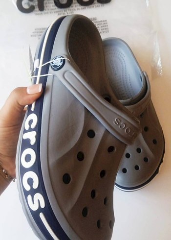 42 Beden gri Renk Gri Crocs Erkek Terlik Bantlı