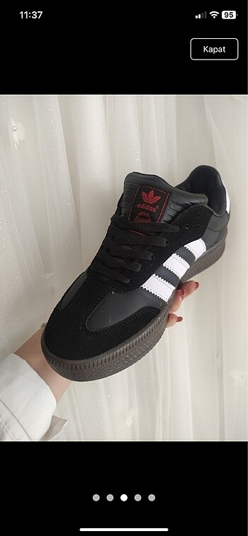 38 Beden siyah Renk Adidas samba Spor ayakkabı