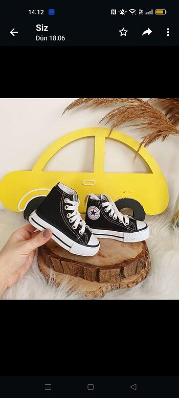 Çocuk spor ayakkabı uzun converse