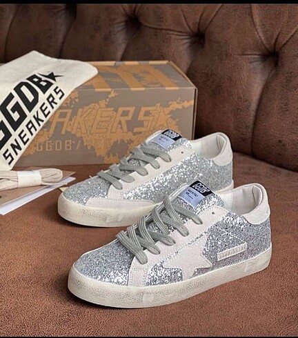 Golden goose gümüş simli