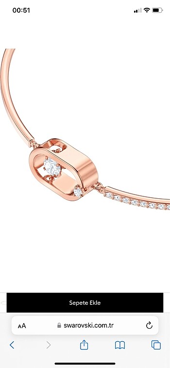 Beden pembe Renk SWAROVSKİ BİLEKLİK