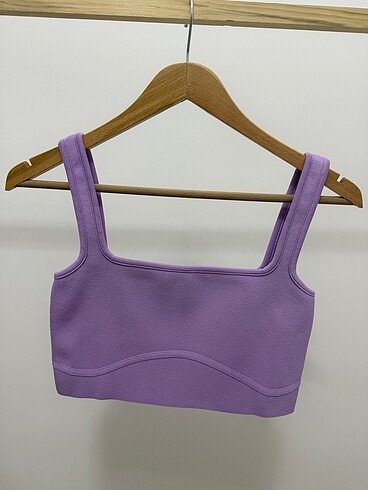 Dilvin Kadin Mor Bilyeli Crop Top