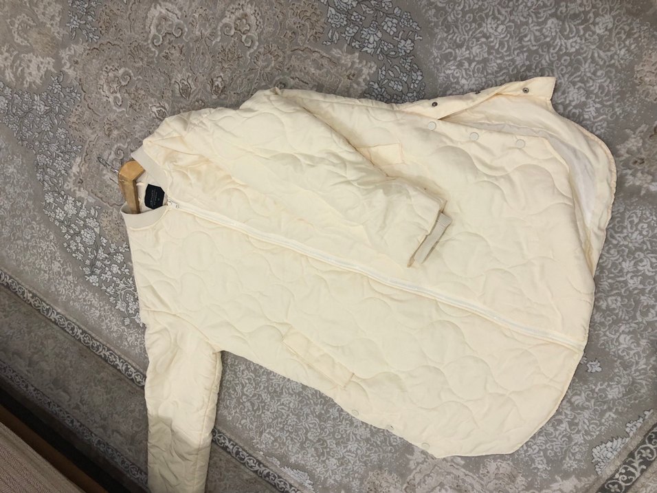 LCW Sıfır/
Düğmeli Beyaz Keten Midi Ceket - Görsel 3