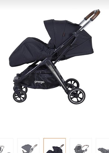 Siyah Bebek Arabası, Ayarlanabilir Gölgelik - Görsel 5