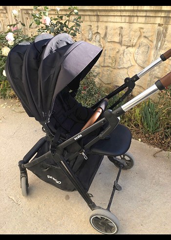 Siyah Bebek Arabası, Ayarlanabilir Gölgelik - Görsel 3