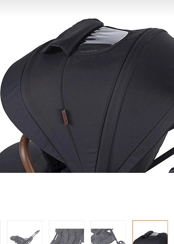 Siyah Bebek Arabası, Ayarlanabilir Gölgelik - Görsel 6