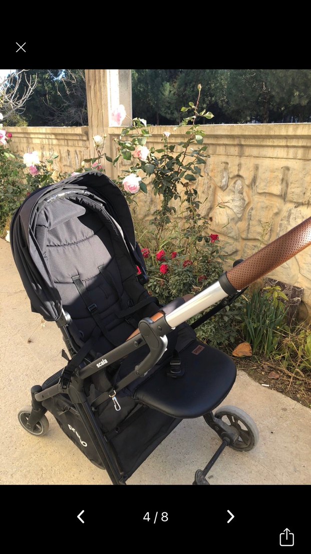 Siyah Bebek Arabası, Ayarlanabilir Gölgelik - Görsel 4