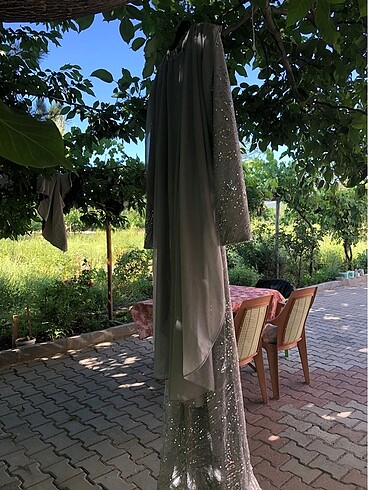 Abiye 38 beden simli gri - Görsel 7