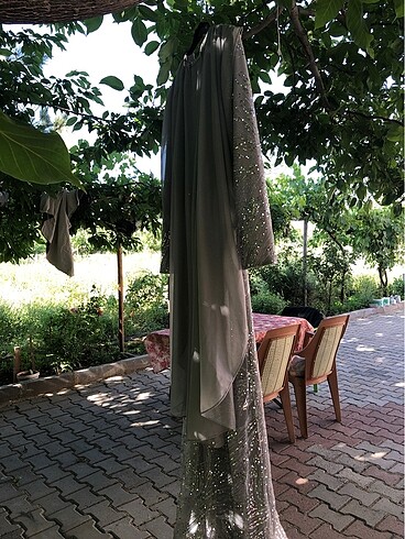 Abiye 38 beden simli gri - Görsel 12