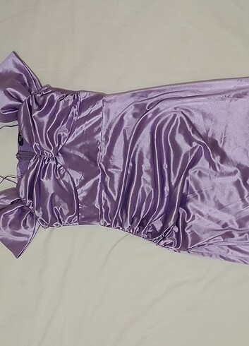 Mini saten elbise  - Görsel 6