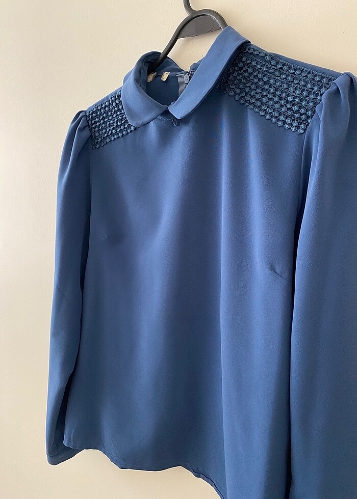 MAVİ GÖMLEK BLUZ - Görsel 2