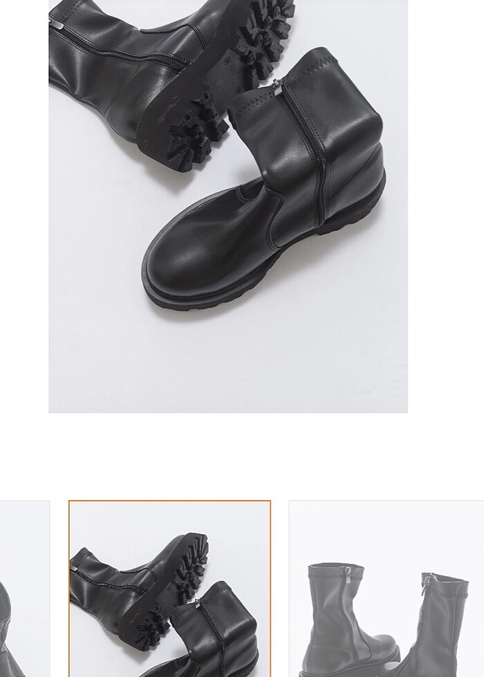 LuviShoes Siyah yüksek taban bot - Görsel 2