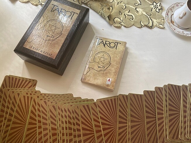 Tarot destesi sert ahşap kutu