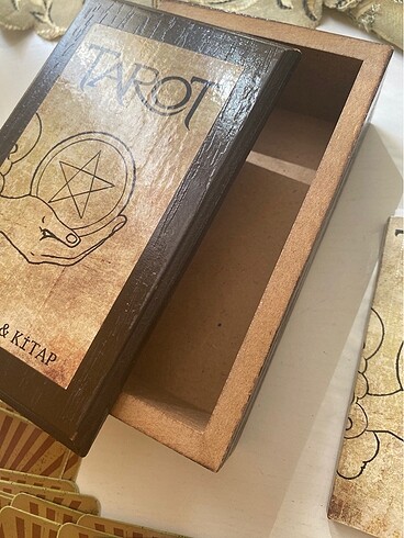 Beden Tarot destesi sert ahşap kutu