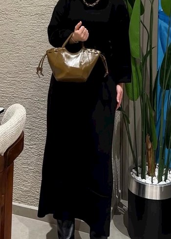 Siyah Uzun triko Elbise - Görsel 2