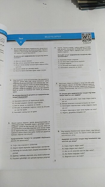 TYT FELSEFE SORU BANKASI 