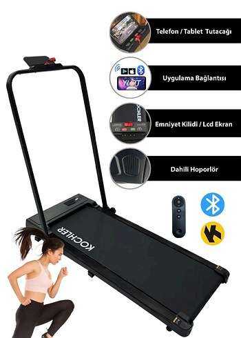 Kochler Siyah Step Platformlu Koşu Bandı
