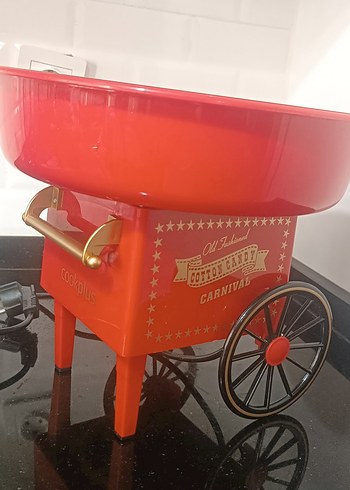 Cookplus Coocplus (karaca) pamuk şeker makinesi kırmızı
