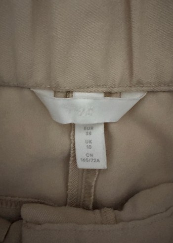 Bej Kemerli Kadın Keten Pantolon hm - Görsel 3