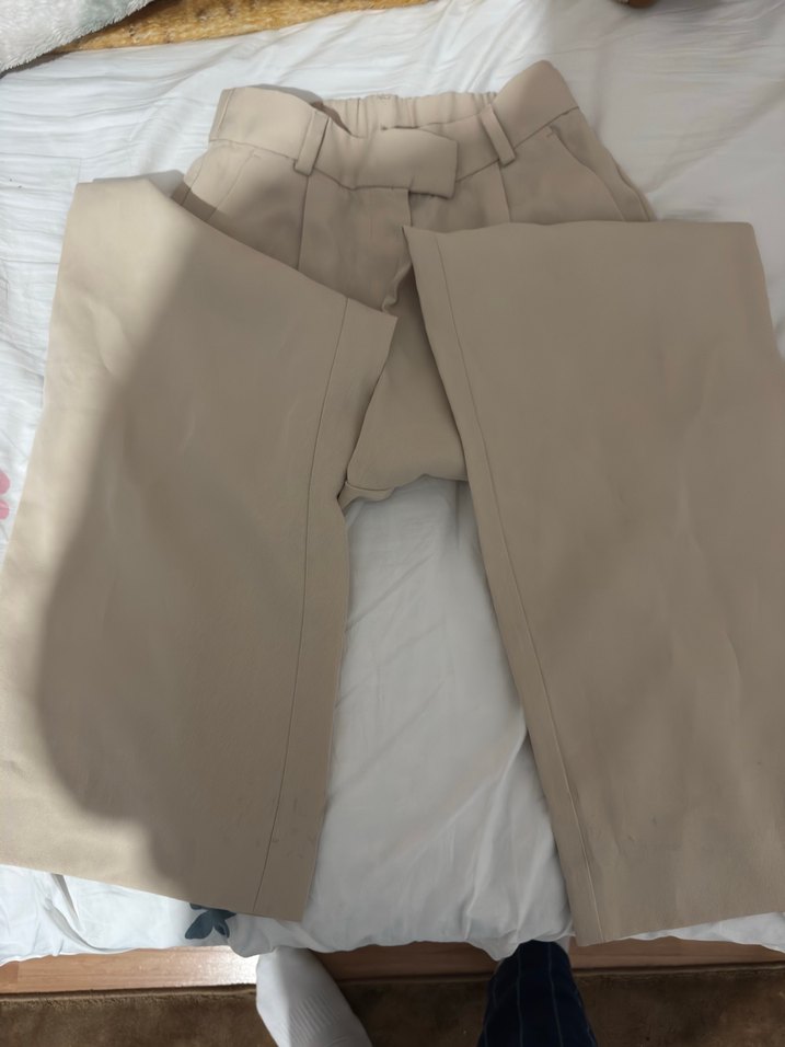 Bej Kemerli Kadın Keten Pantolon hm - Görsel 2