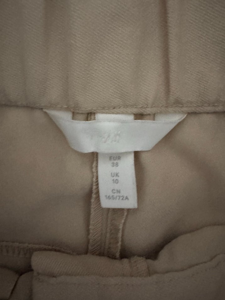 Bej Kemerli Kadın Keten Pantolon hm - Görsel 3