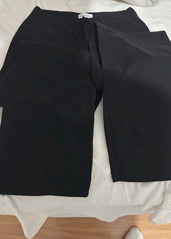 Kadın Siyah Kemerli Rahat Kesim Pantolon zara - Görsel 3