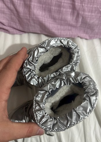 Gri içi yünlü çocuk Bot - Görsel 4