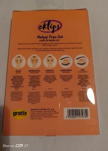 Eklips Eklips makyaj fırça seti