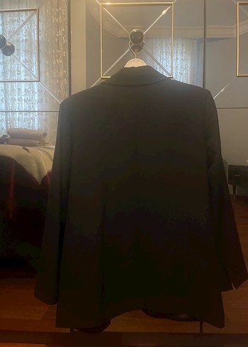 Siyah Kadın Midi Blazer Ceket - Görsel 3