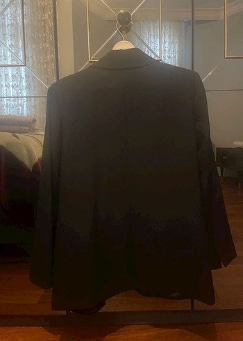 Siyah Kadın Midi Blazer Ceket - Görsel 2
