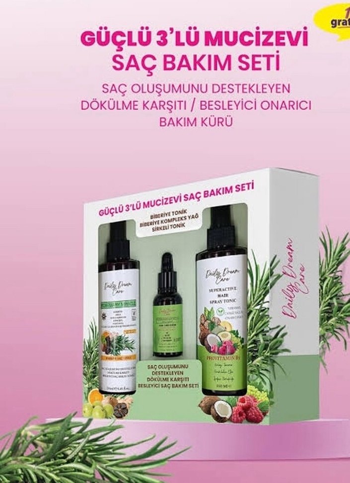 Güçlü 3'lü Mucizevi Saç Bakım Seti - Görsel 2