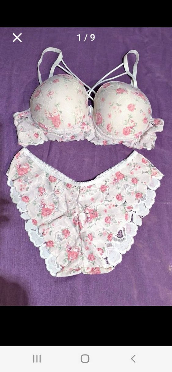 Pembe Çiçek Desenli Bohem Büstiyer 80 b - Görsel 2