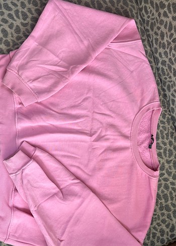 Pembe Oversize Kadın Sweatshirt - Görsel 2